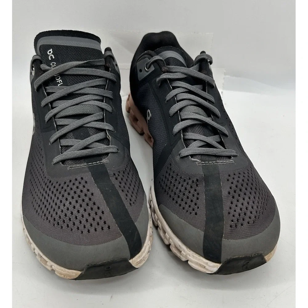 On Cloud Flow Running Sneakers Black With Rock Rose Women's Size‎ 9.5